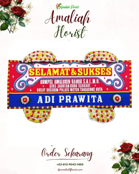 Papan Bunga Ucapan Selamat Ngrombot